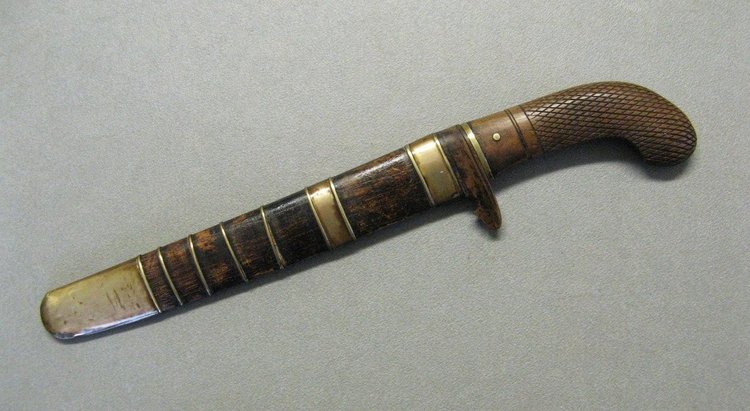 Indonesian Golok Knife. Islamic Art.