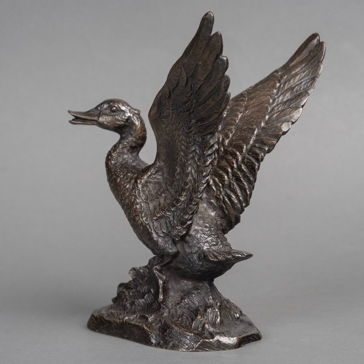 Sculpture - L' Envol Du Canard , Irénée Félix René Rochard (1906-1984) - Bronze