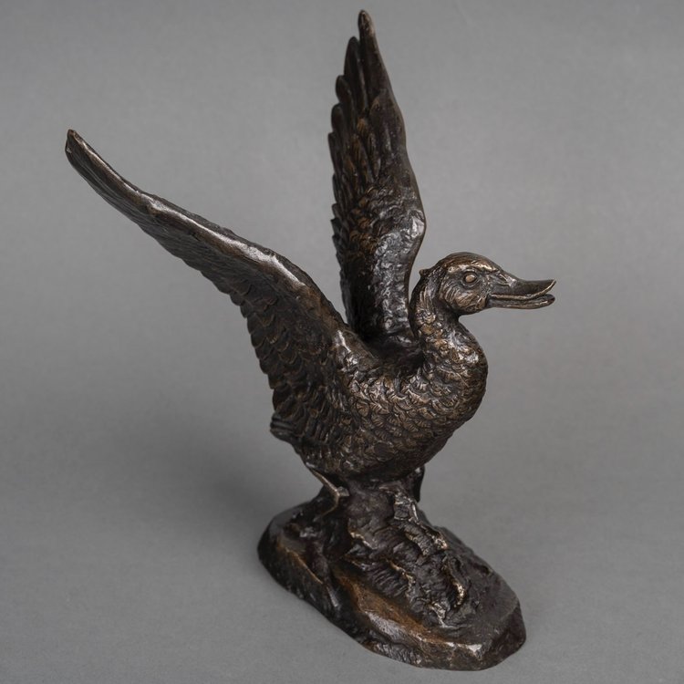 Sculpture - L' Envol Du Canard , Irénée Félix René Rochard (1906-1984) - Bronze