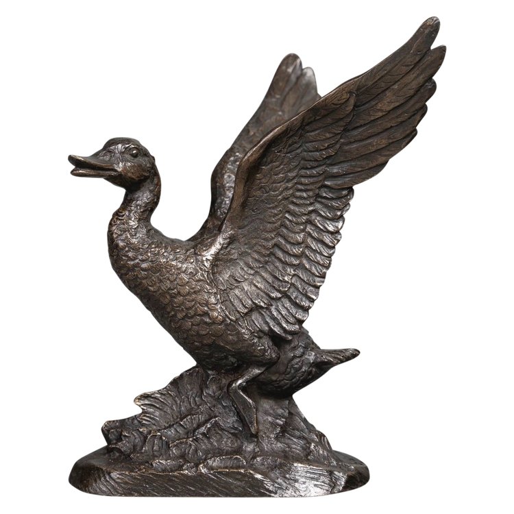 Sculpture - L' Envol Du Canard , Irénée Félix René Rochard (1906-1984) - Bronze