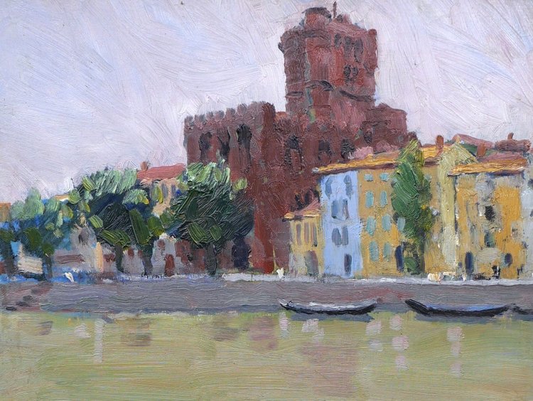 Marcelle Ladeuil, View Of Agde With Saint-étienne Cathedral