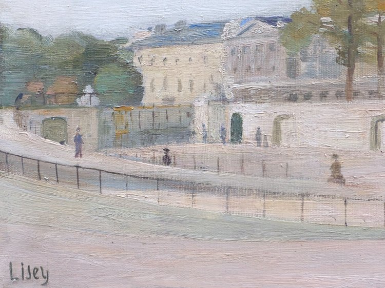 French School Circa 1930, Lively View Of The Tuileries Garden At The Fer à Cheval