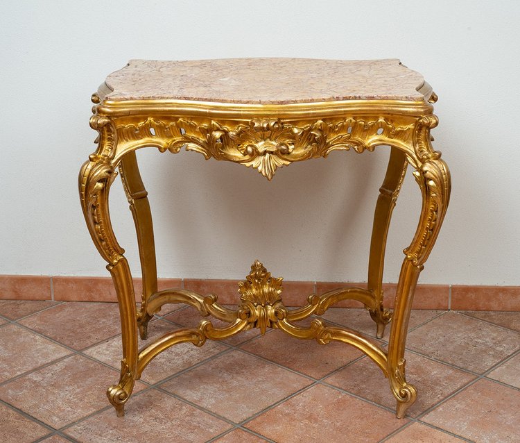 Small Antique Neapolitan Louis Philippe Table, 19th Century.