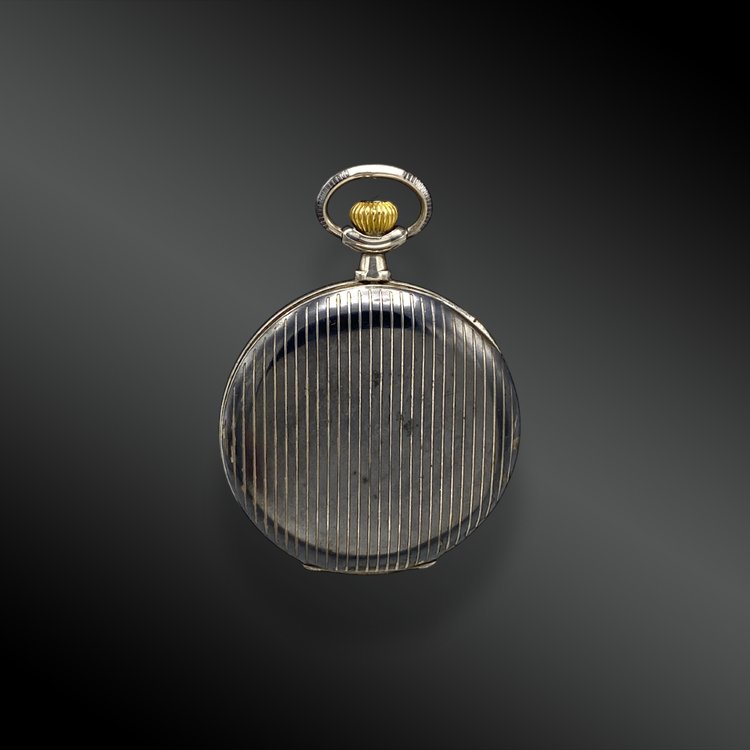 Pocket watch in niello silver, LIP Common type 20th century