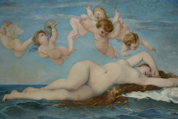 La Nascita di Venere di Ernest PRUNET, 1840-1901, da Alexandre Cabanel 