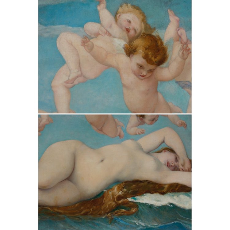 La Nascita di Venere di Ernest PRUNET, 1840-1901, da Alexandre Cabanel 