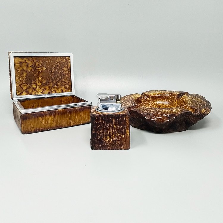 1960s Stunning Alabaster Smoking Set by Romano Bianchi