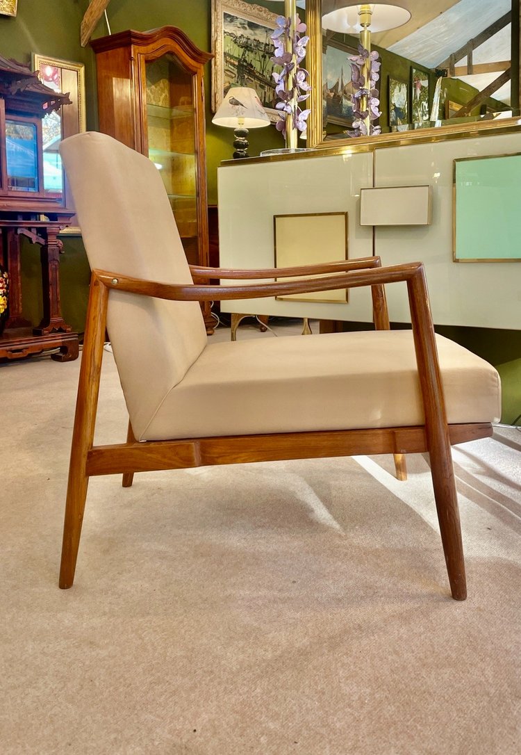 Scandinavian Design Armchair, Probably Denmark, 20th Century