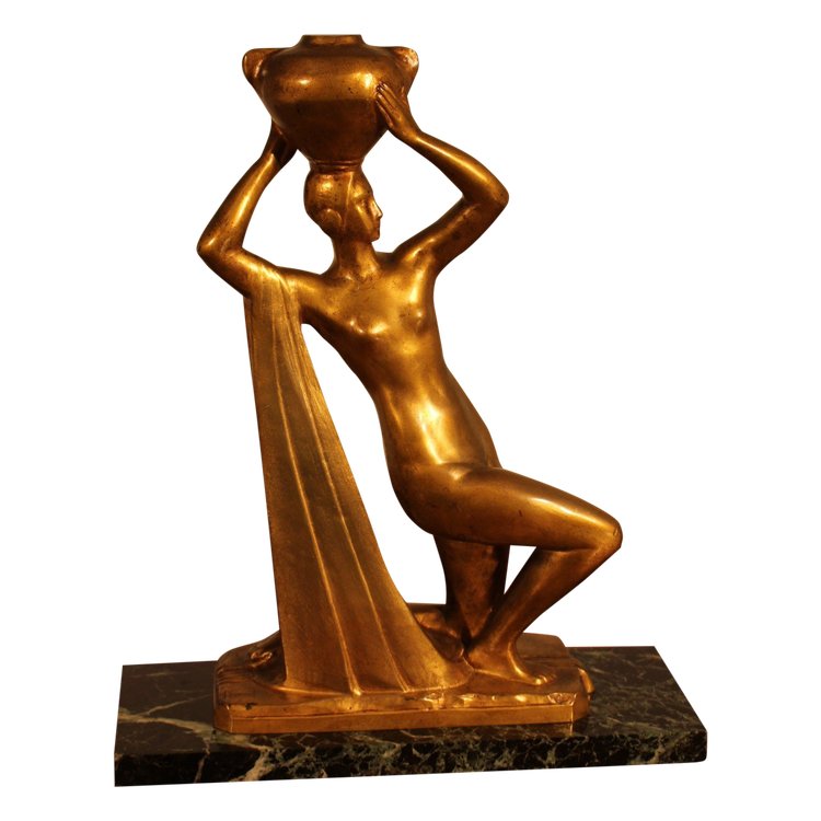 Art-Deco-Skulptur von Raoul Lamourdedieu