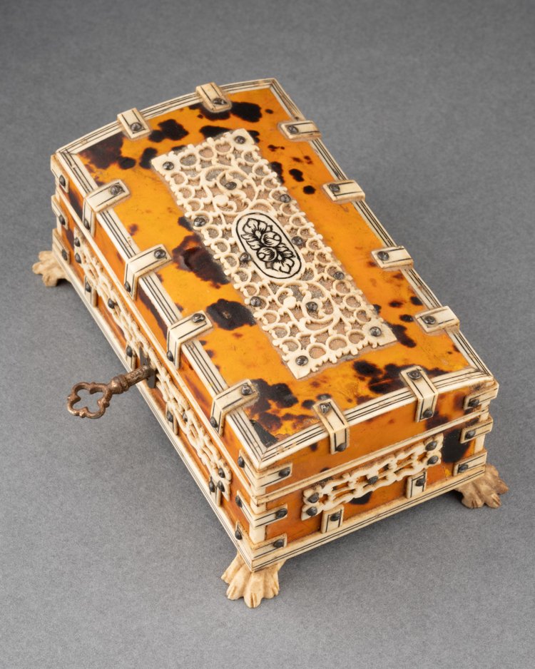 Small Box in Tortoiseshell and Bone, 19th Century