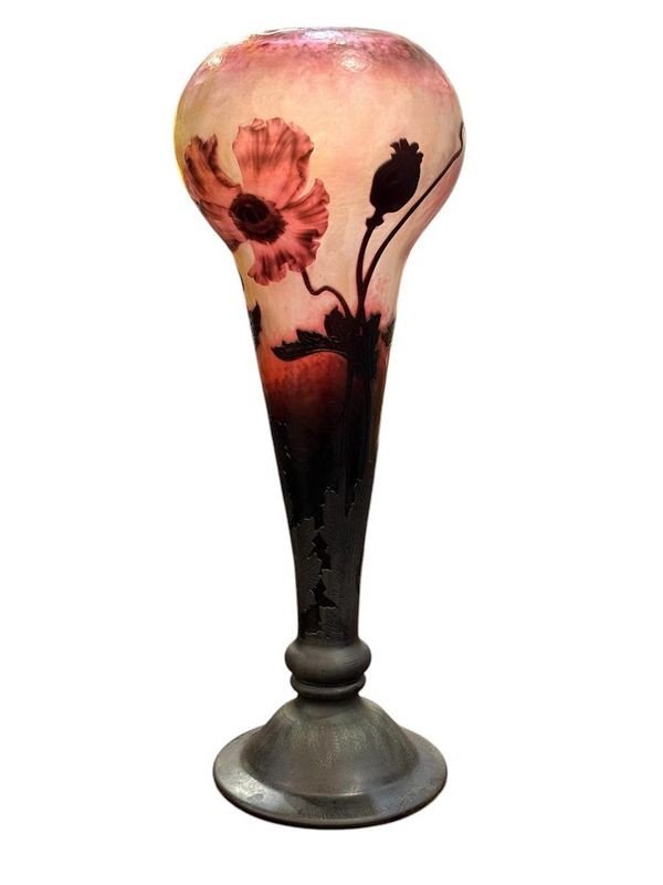 Daum Nancy Grand Vase "Pavots"