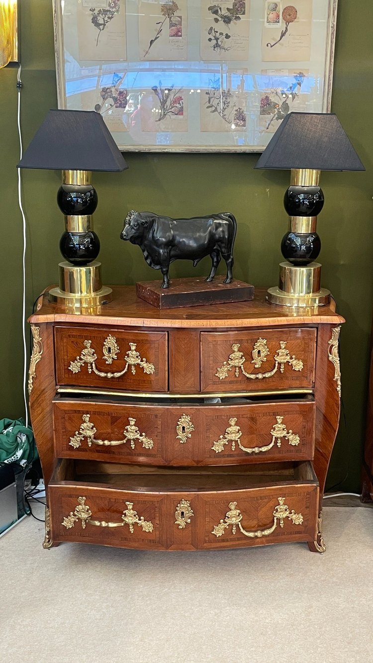 Louis XV Chest-of-Drawers with Pinched Sides, 18th Century