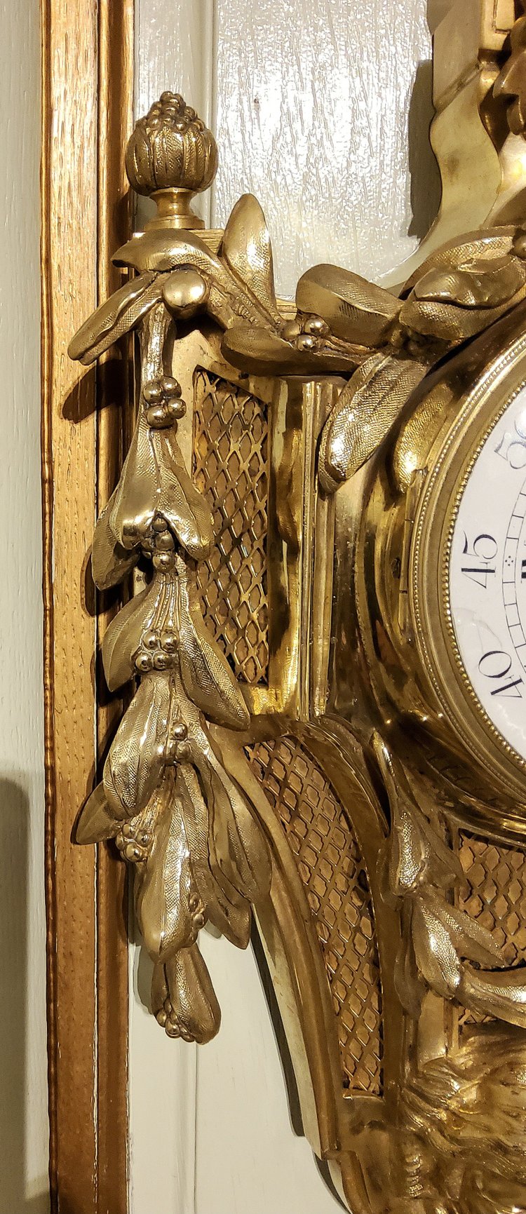 Large wall light in chiseled and gilded bronze in the Louis XVI style, Napoleon III period, 19th century