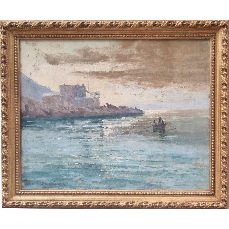 Jules BRUNETAUT - Blick auf die Corniche in Marseille bei untergehender Sonne