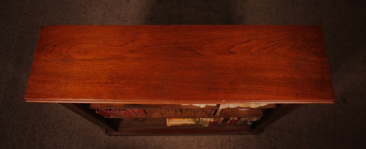 19th Century Walnut Open Bookcase - England