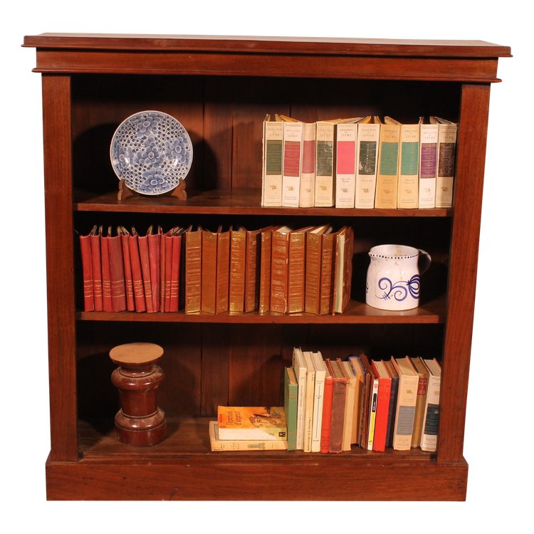 19th Century Walnut Open Bookcase - England