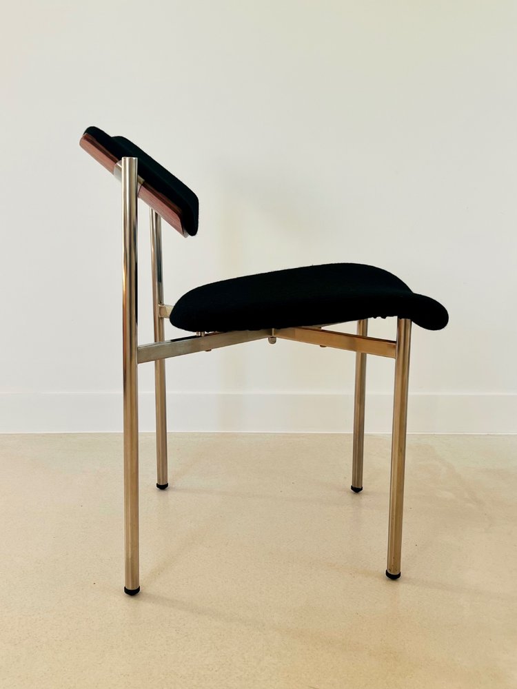 Table et  chaises de salle à manger en bois et métal, Italie années 60