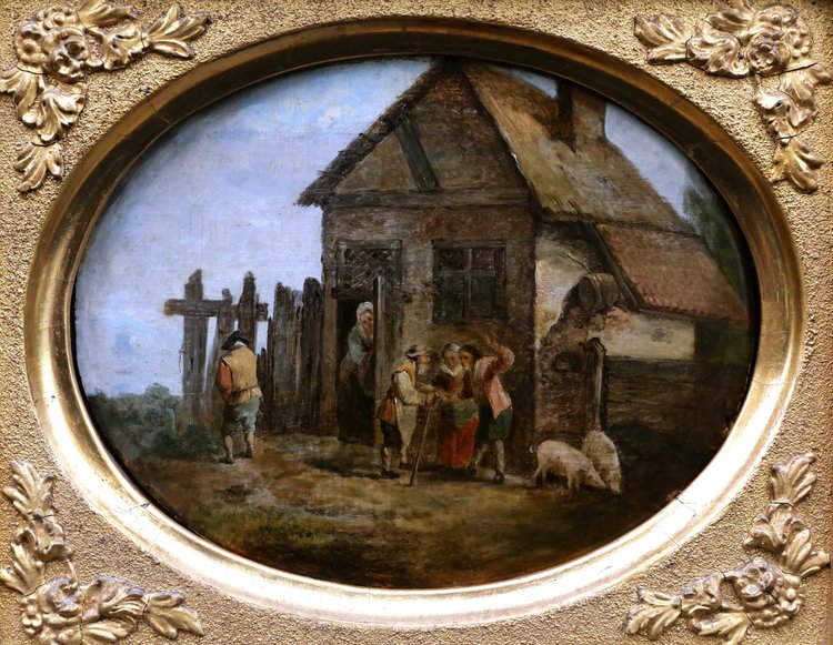 Flemish School, Late 18th Century, In The Style Of David II Teniers, Peasants In Front Of An Inn