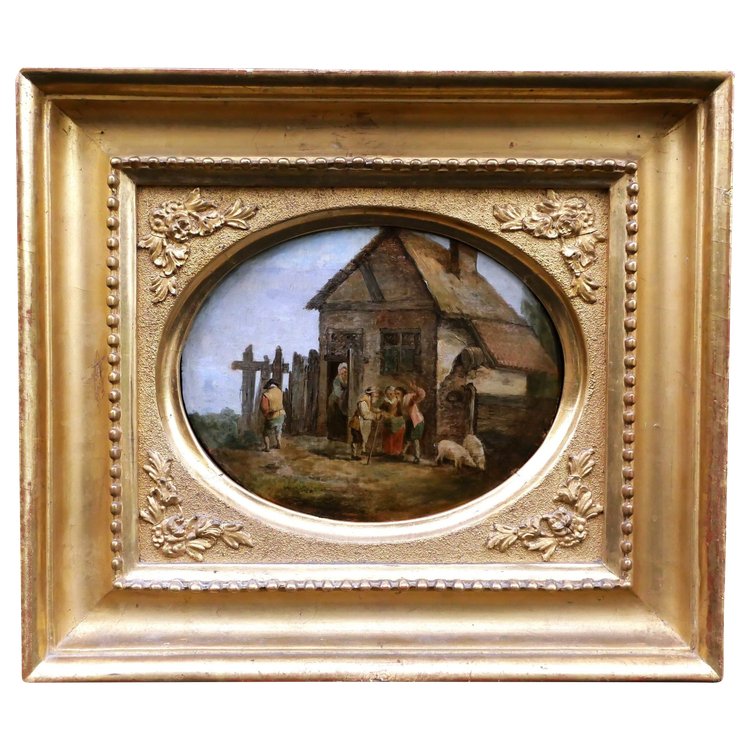 Flemish School, Late 18th Century, In The Style Of David II Teniers, Peasants In Front Of An Inn