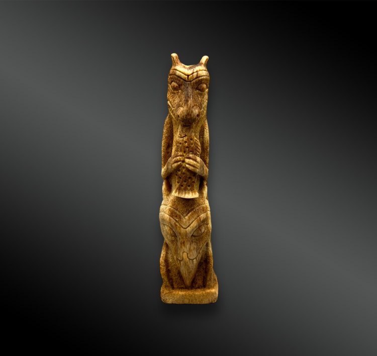 MINIATURE TOTEM POLE - Haida style, British Columbia