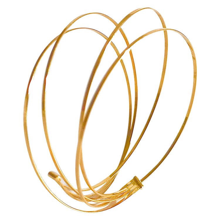 Semi-rigid multi-bangle bracelet in 18k gold