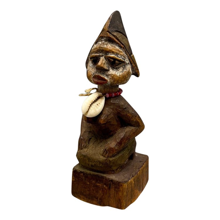 Kleine STATUETTE mit der Darstellung einer MUTTERSCHAFT – Punu-Kultur, Gabun – um 1900