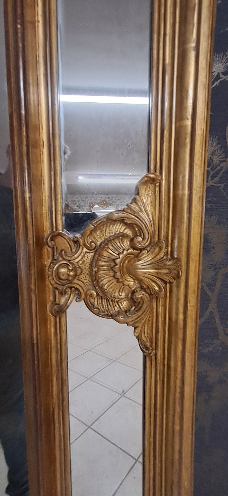 19th century mirror 245 x 145