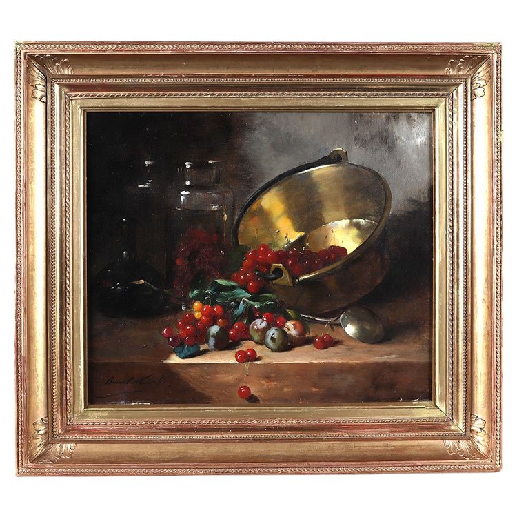 Brunel de NEUVILLE, 88 cm, Nature morte aux fruits, Ecole Française