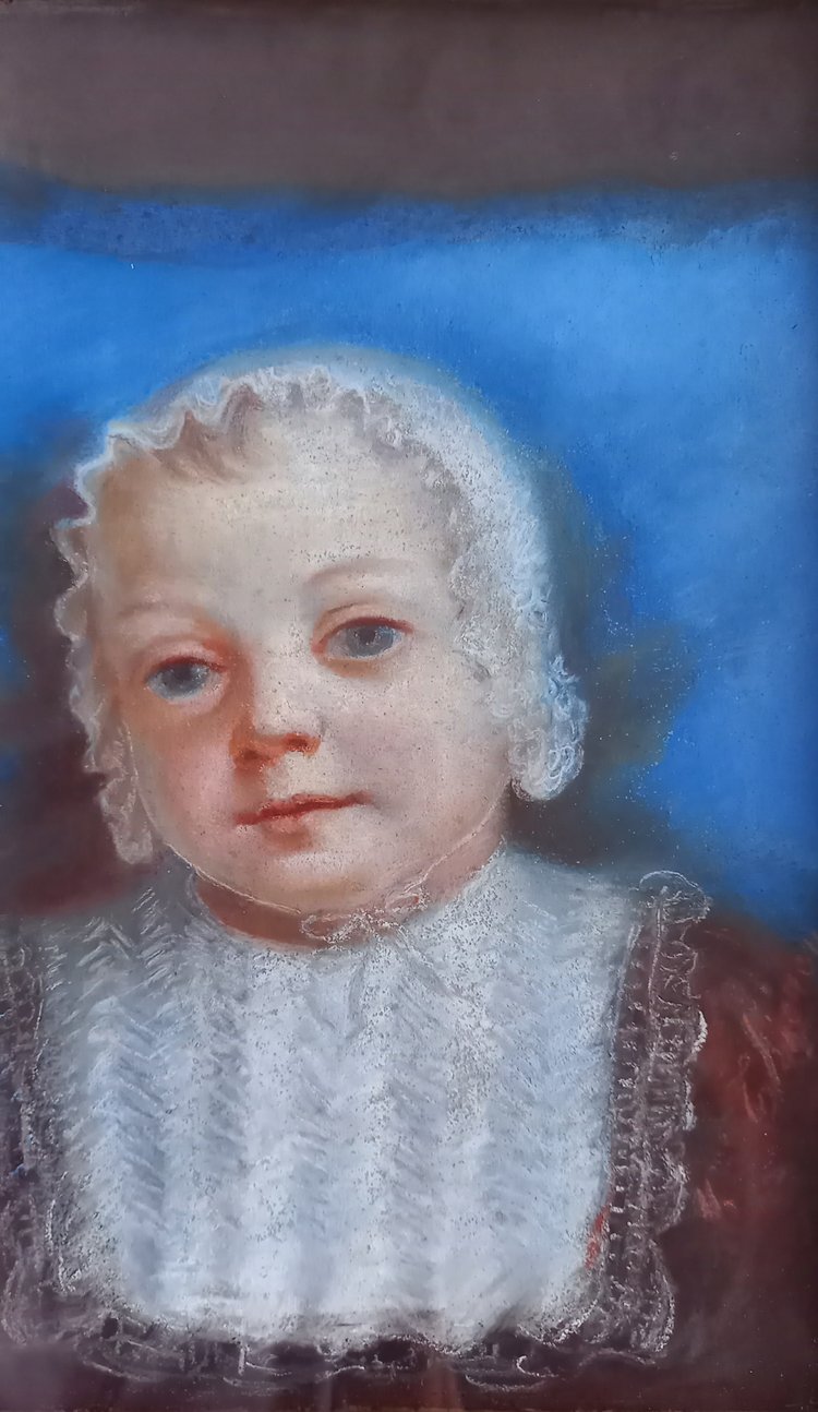 portrait of a little girl in pastel