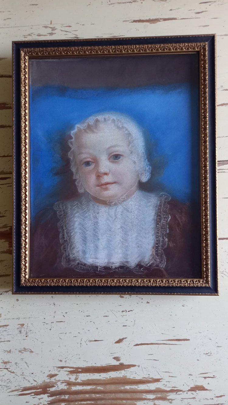 portrait of a little girl in pastel