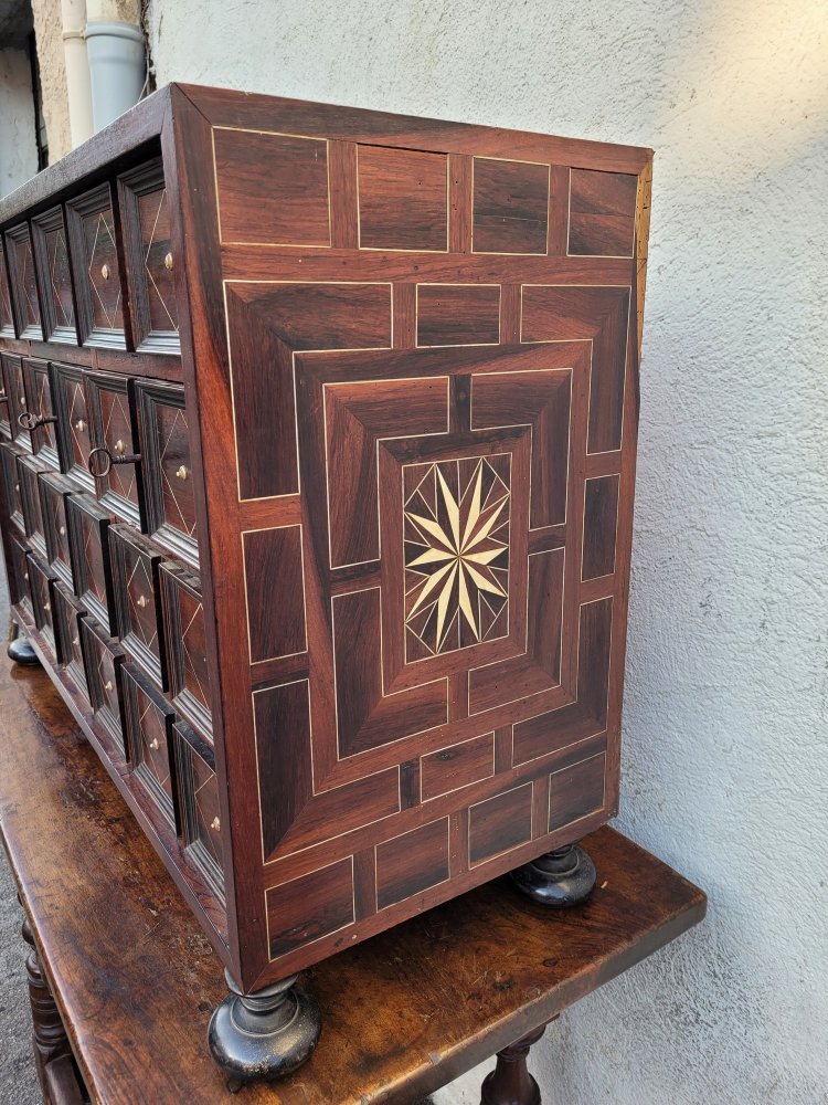 Rosewood Cabinet with Drawers, 17th Century Period