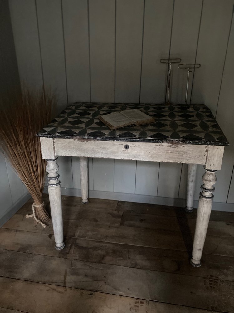 19th century sloping table desk with patina