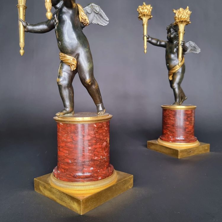 Pair of Empire period candelabra, attributed to André-Antoine Ravrio.