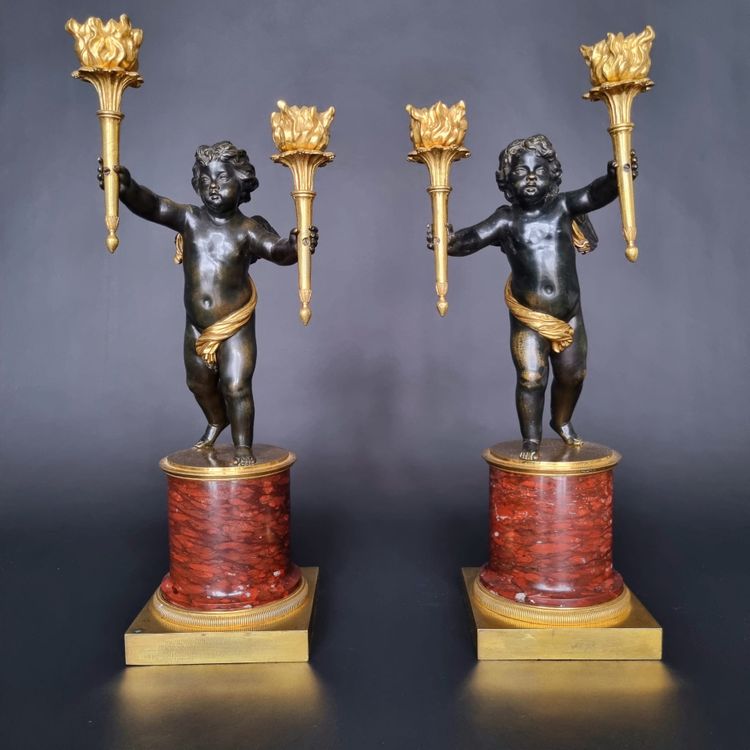 Pair of Empire period candelabra, attributed to André-Antoine Ravrio.