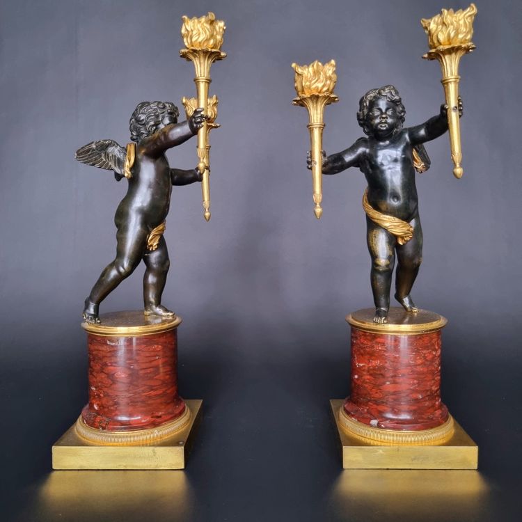 Pair of Empire period candelabra, attributed to André-Antoine Ravrio.