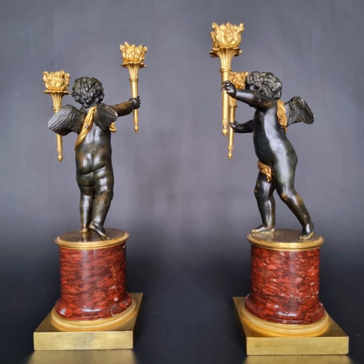 Pair of Empire period candelabra, attributed to André-Antoine Ravrio.