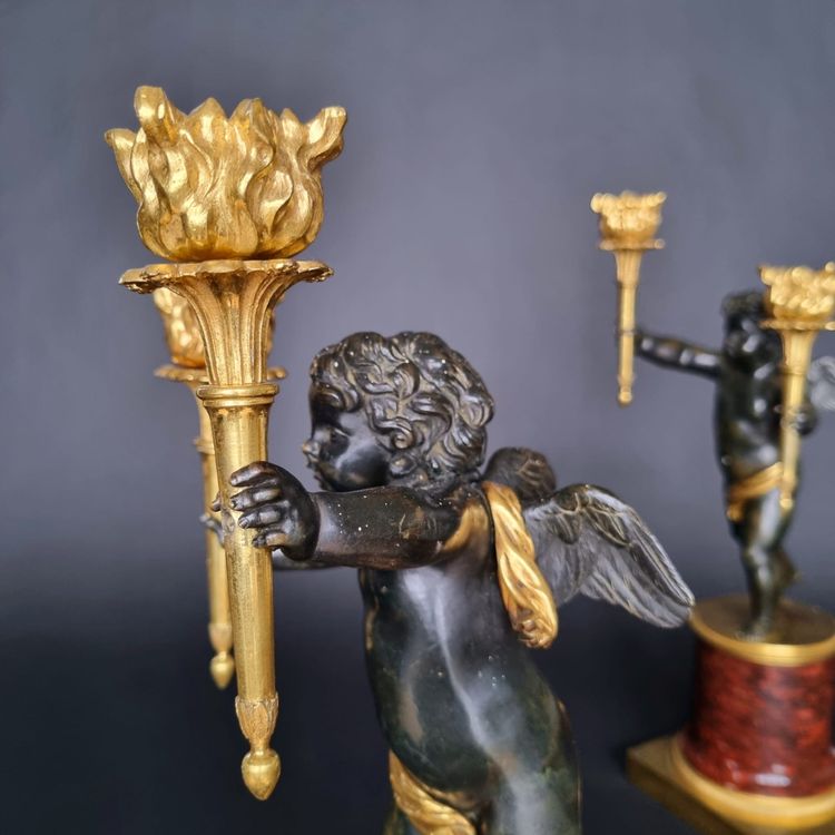 Pair of Empire period candelabra, attributed to André-Antoine Ravrio.