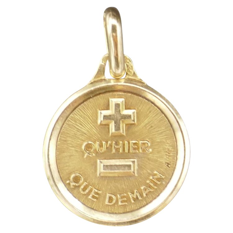 Augis Mini-Medaille der Liebe, 18 Karat Gold