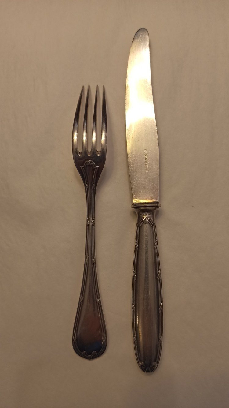 Christofle dessert knives and forks