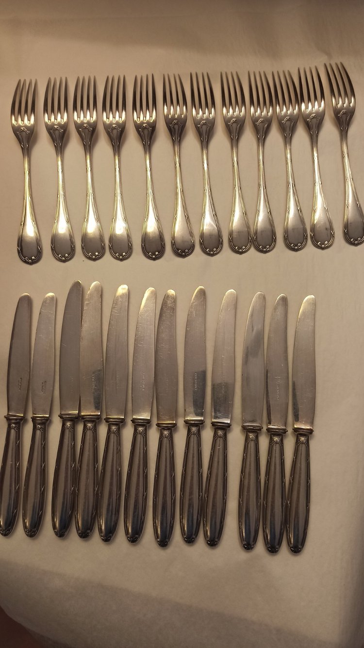 Christofle dessert knives and forks