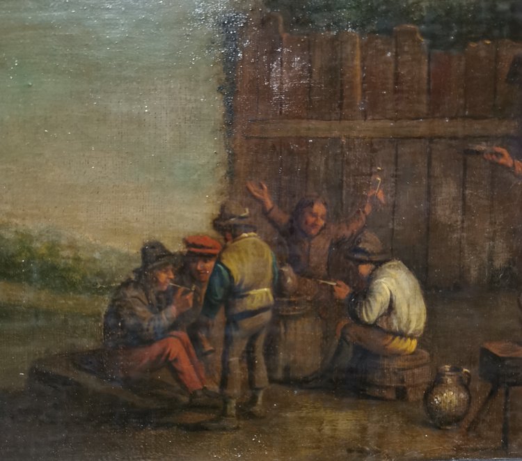 Scène de village d'après TENIERS XIX éme