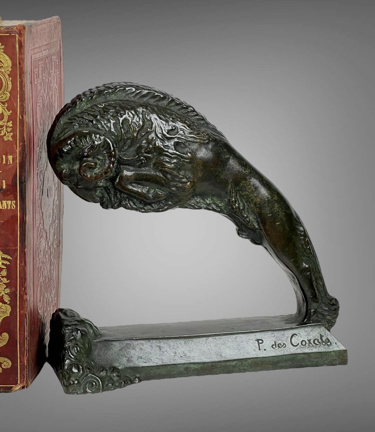 SCULTURE DI PIERRE FOURNIER DES CORATS FONDITORE BARBEDIENNE / SERRE LIVRES BELIERS