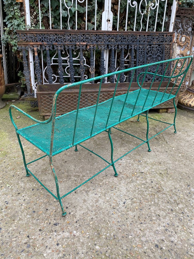 Wrought iron garden bench