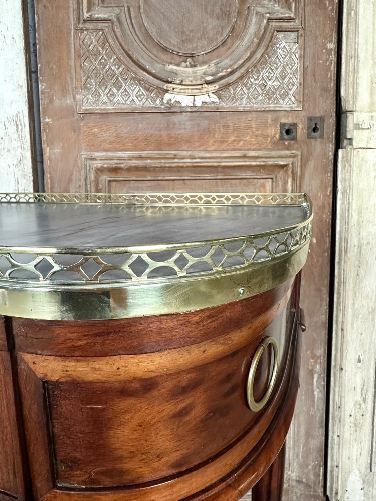 Louis XVI-style console in speckled mahogany