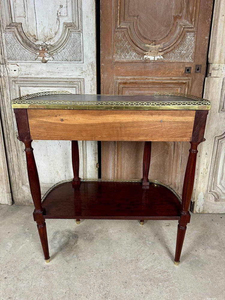 Louis XVI-style console in speckled mahogany