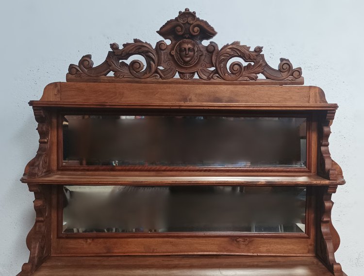 19th century walnut Saint Hubert sideboard