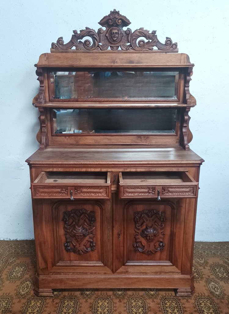 19th century walnut Saint Hubert sideboard