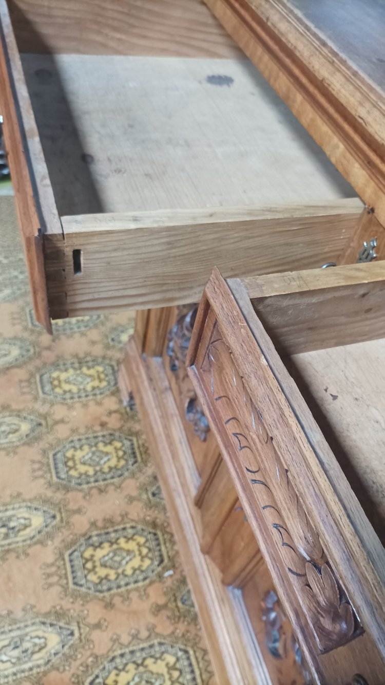 19th century walnut Saint Hubert sideboard