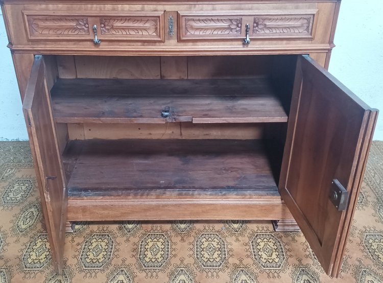 19th century walnut Saint Hubert sideboard