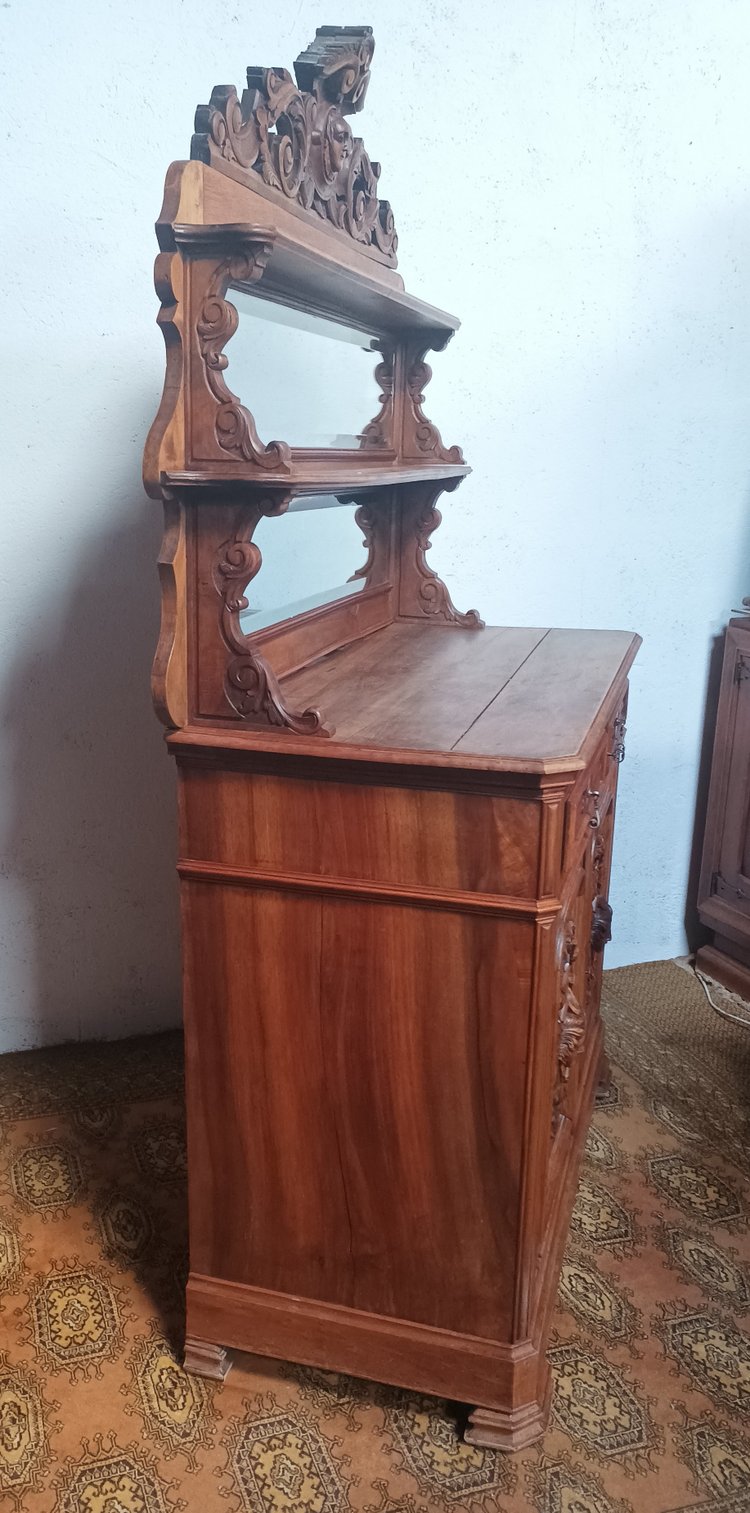 19th century walnut Saint Hubert sideboard